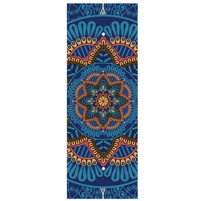 5Mm Lotus Pattern Suede TPE Yoga Mat Mat Anti-Slip Slimming Exercise Fitness Gymnastics Mat Fitness Fitness Mat Fitness Pilates Blue