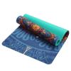 5Mm Lotus Pattern Suede TPE Yoga Mat Mat Anti-Slip Slimming Exercise Fitness Gymnastics Mat Fitness Fitness Mat Fitness Pilates Blue view 2