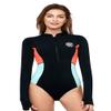 AXESEA Women's Wetsuit One Piece Shorty Wetsuit Eco Friendly Thermal Long Sleeve Front Zipper Diving Suit view 1