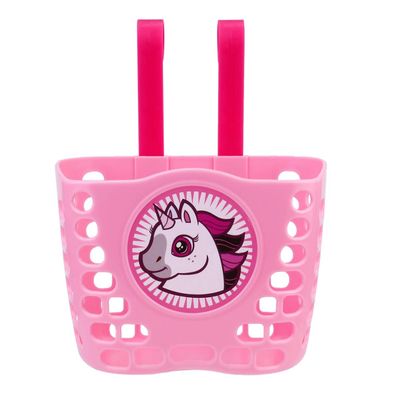 BESPORTBLE Boy Girl Bike Basket Detachable Plastic Handlebar Storage Basket for Items Easy to Attach Weave Design for Toys Snacks Water Bottles