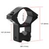 CVLIFE 1 Inch Dovetail Scope Rings - 3/8" or 11mm Dovetail Scope Mount - High Profile Dovetail Scope Mounts 1 Inch for Dovetail Rail - 2 Pcs view 3