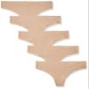 Calvin Klein Women's Invisibles Seamless Thong Panties, 5 Pack, Light Caramel 5 Pack, X-Large view 1
