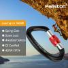 Locking Carabiner - 25kN 5600lb Climbing Carabiner Screw Gate D Shape Carabiner Black (Pack of 2) view 2