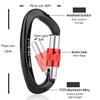 Locking Carabiner - 25kN 5600lb Climbing Carabiner Screw Gate D Shape Carabiner Black (Pack of 2) view 4