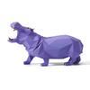 HAUCOZE Hippo Statue Animal Sculpture Figurine Modern Home Decor Table Art Gift for Bedroom Living Room Purple Polyresin 7.1 Inch view 1