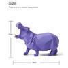 HAUCOZE Hippo Statue Animal Sculpture Figurine Modern Home Decor Table Art Gift for Bedroom Living Room Purple Polyresin 7.1 Inch view 3