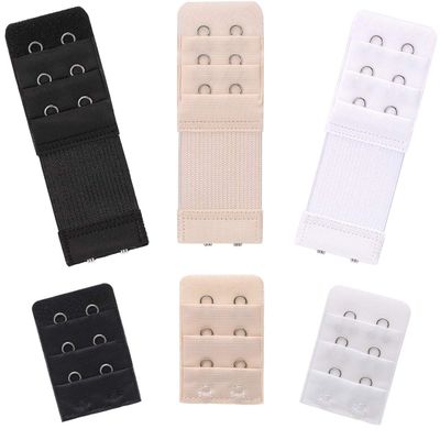 Akstore 6 Pieces Women's Soft Comfortable Elastic Bra Extenders Bra Extension Strap 2 Hook 3 Row Lady's Bra Extender Bra Band (Multicolors+NoElastic)