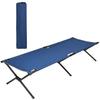 GYMAX Folding Camping Cot, Heavy Duty Portable Military Cot with Oxford Fabric, Foldable Camping Bed for Outdoor Camping Hunting Indoor Office Nap (Blue) view 1