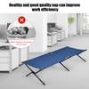 GYMAX Folding Camping Cot, Heavy Duty Portable Military Cot with Oxford Fabric, Foldable Camping Bed for Outdoor Camping Hunting Indoor Office Nap (Blue) view 4