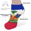 Ankle Low Cut No Show Socks Haitian Flag Colorful Funny Crazy Casual Athletic Short Trail Socks Black Trendy Gift for Mens Boys view 4