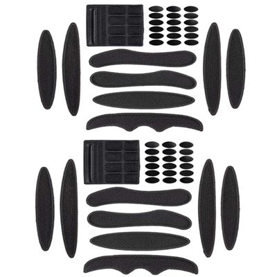 PAXLamb Helmet Padding Kit 27PCS Bicycle Replacement Universal Foam Pads Set Helmet Cushions for Bike Cycling Motorcycle Helmet (Black+Black)