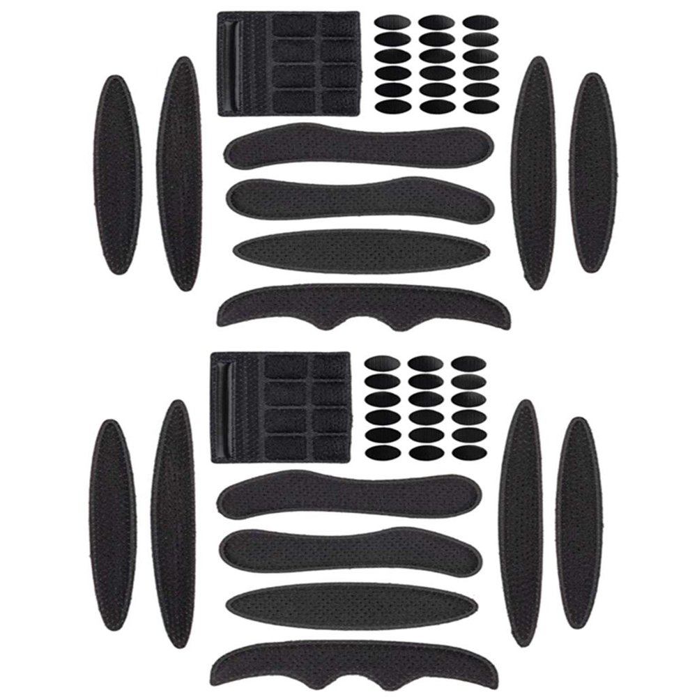 PAXLamb Helmet Padding Kit 27PCS Bicycle Replacement Universal Foam Pads Set Helmet Cushions for Bike Cycling Motorcycle Helmet (Black+Black)