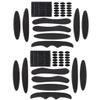 PAXLamb Helmet Padding Kit 27PCS Bicycle Replacement Universal Foam Pads Set Helmet Cushions for Bike Cycling Motorcycle Helmet (Black+Black) view 1