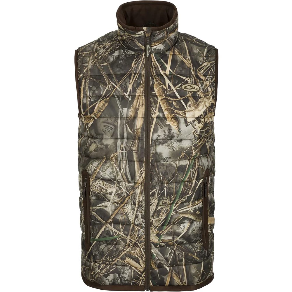 Drake Waterfowl LST Camo Double Down Layering Vest Mossy Oak Shadow Grass Habitat 2Xlarge