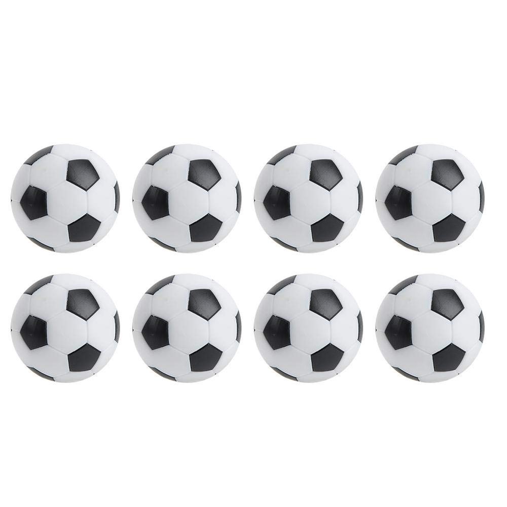 RiToEasysports 8Pcs Mini Table Soccer Foosballs Replacement Black and White Soccer Balls Table Game Machine Accessory 32mm