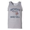 AT29 - Michigan Wolverines Faded Retro Basketball Tank TOP - Small - Sport Grey view 1