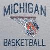 AT29 - Michigan Wolverines Faded Retro Basketball Tank TOP - Small - Sport Grey view 2