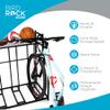 BIRDROCK HOME Bike Rack Garage Storage Floor Stand - Freestanding Organizer for Outdoor Yard - Upright Wall Mount for Scooters, Rakes, Motorcycles, Hoverboards, Gloves - Holds 4 Bicycle - Black view 3