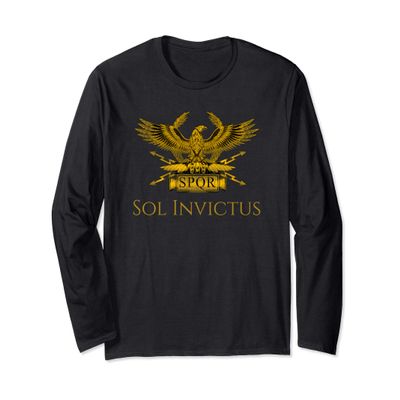 Ancient Rome Mythology Sol Invictus God SPQR Roman Eagle Long Sleeve T-Shirt