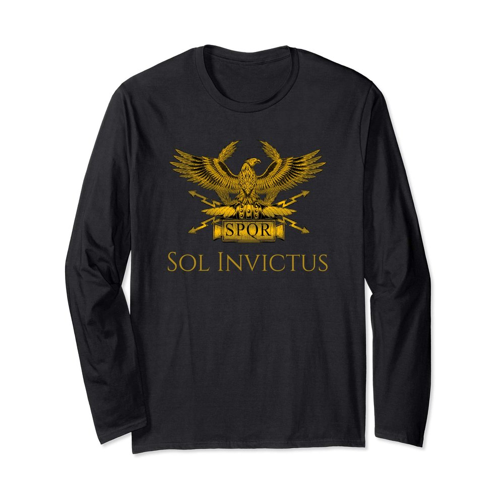 Ancient Rome Mythology Sol Invictus God SPQR Roman Eagle Long Sleeve T-Shirt