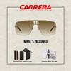 Carrera CA1016/S 0J5G 64MM Gold/Black/Brown/Green Square Sunglasses for Men for Women +BUNDLE with ACCESSORY EYEWEAR KIT view 4