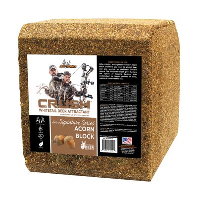Ani-Logics Outdoors Crush Acorn Block Attractant - Long-Lasting Deer Feed & Attractant for Herd Health, Antler Growth, and Consistent Site Visits - 20 lb
