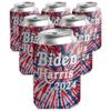 Biden Harris 2024 Can Cooler Set, Red, White and Blue Tie Dye, Set of (12) view 1