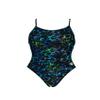 ARENA Women's Print Lace Back MaxLife One Piece Athletic Training Swimsuit, Botanic, 22 view 1