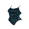 ARENA Women's Print Lace Back MaxLife One Piece Athletic Training Swimsuit, Botanic, 22 view 3