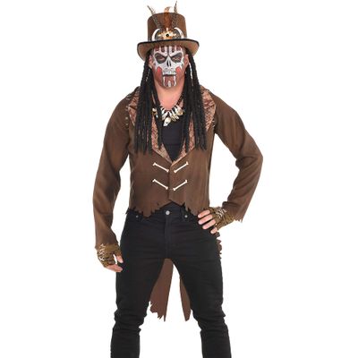 Witch Doctor Jacket Party Costume - Large/X-Large, Brown - 1 Pc.