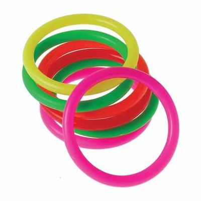 US Toy Company C5 Neon Carnival Rings-2.75 Inch - Pack of 12