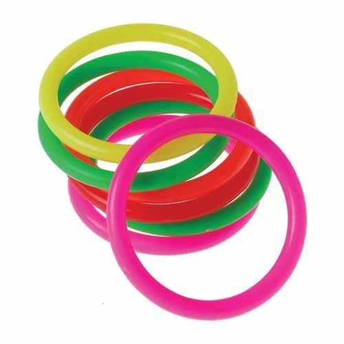 US Toy Company C5 Neon Carnival Rings-2.75 Inch - Pack of 12