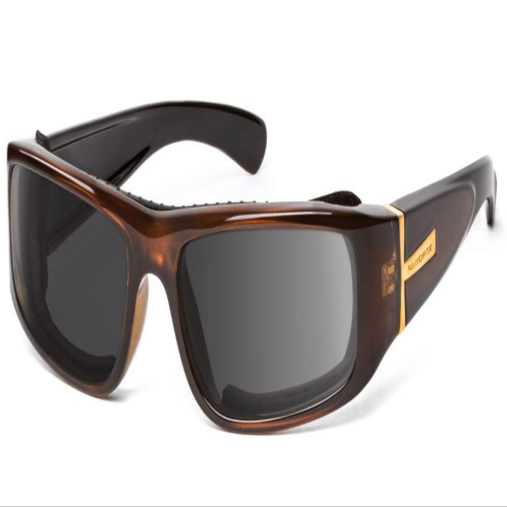 7eye by Panoptx Typhoon | Wind Blocking Sunglasses - Caramel, Gray Lenses