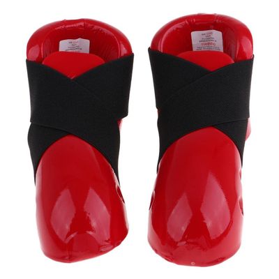 Menolana Professional Adult Kicks Sparring Shoes/Footgear for Karate Kickboxing Punch Bag for Unisex Womens Mens, Red, XL