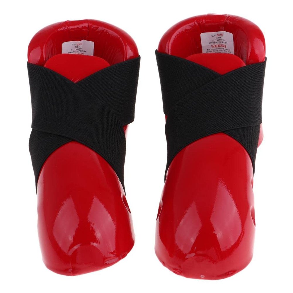 Menolana Professional Adult Kicks Sparring Shoes/Footgear for Karate Kickboxing Punch Bag for Unisex Womens Mens, Red, XL