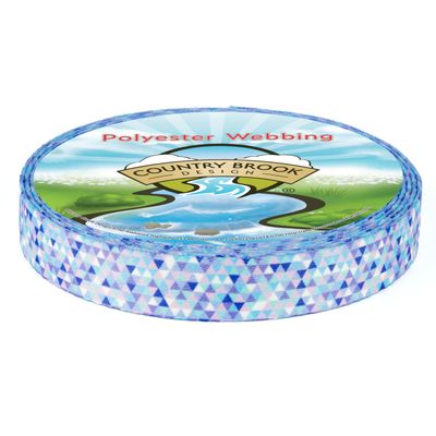 Country Brook Design - Mermaid Mosaic Polyester Webbing (1 Inch, 50 Yards)