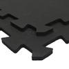 Playsafer Genaflex Lock 8mm Rubber Gym Tiles, Super Durable Laminated Interlocking Protective Exercise Flooring (20" X 20") (1 - Corner Tile, Black) view 4