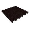 Playsafer Genaflex Lock Heavy Duty Interlocking Rubber Gym Tiles, Super Durable Laminated Protective Exercise Home Gym Flooring Mats - 8mm Thick X 20" X 20" (1 - Edge Tile, Black/Grey) view 2
