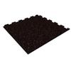 Playsafer Genaflex Lock Heavy Duty Interlocking Rubber Gym Tiles, Super Durable Laminated Protective Exercise Home Gym Flooring Mats - 8mm Thick X 20" X 20" (1 - Edge Tile, Black/Grey) view 3