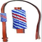 Showman 4' Leather Encouragement Aid w/Beaded Overlay