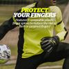 Storelli Gladiator Elite 3.0 Goalkeeper Gloves, Breathable High-Impact Hand Protection with 5 Removable Finger Spines, Premium Hand Grip for Soccer Goalies, 1 Pair, Black & Yellow, Size 9 view 3