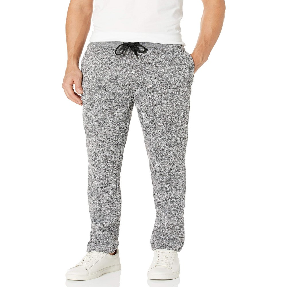 Southpole Men's Fleece Jogger, Marled Grey, Medium