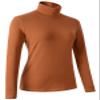 HieasyFit Women's Cotton Turtleneck Top Basic Layering Thermal Underwear Caramel XXL view 4