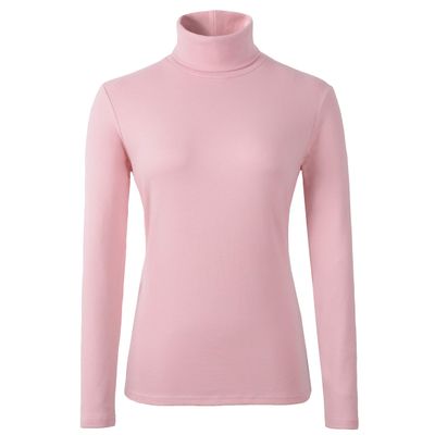 HieasyFit Women's Cotton Basic Thermal Turtleneck Pullover Top Dusty Pink XL