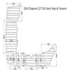 JZ 2016 Chaparral 227 SSX Swim Step & Transom Pad EVA Teak Decking 1/4" 6mm (Brown+Black) view 1
