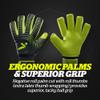 Storelli Silencer Sly Goalkeeper Gloves, Soccer Accessories, Sports Equipment, High-Impact Hand Protection with Removable Finger Spines, Unisex, Youth, Glove Bag Included, Black, Yellow, Size 11 view 3