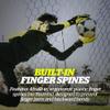 Storelli Gladiator Recruit 3.0 Goalkeeper Gloves, Entry-Level Soccer Goalie Gloves with 4 Built-in Finger Spines, High-Impact Hand Protection, 1 Pair, Black & Yellow, Size 7 view 3