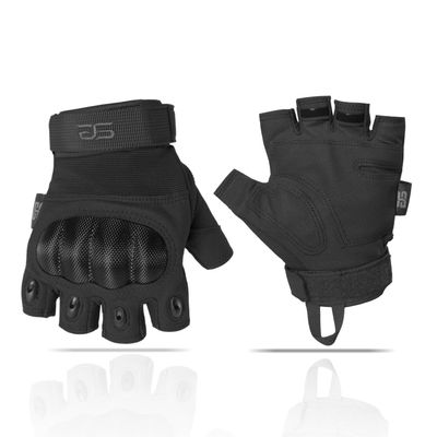 Glove Station The Combat - Fingerless Knuckle Tactical Gloves for Men - Motorcycle Gloves for Tactical Shooting, Airsoft, Hunting, Police Work and Hiking - Black, XX-Large