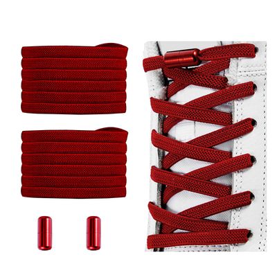 Alegrianan No Tie Shoelaces, Elastic Shoelaces for Adults/KidsElastic No Tie Shoe Laces Burgundy