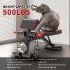 Adjustable Weight Bench,Utility Workout Bench Foldable Incline Decline Benches for Home Gym Full Body Workout,Load 330LBS view 2